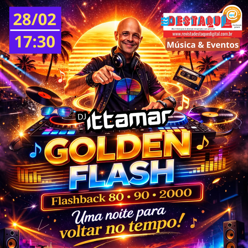 Golden Flash com DJ Ittamar – Um evento de música retrô que vem para resgatar os bons tempos