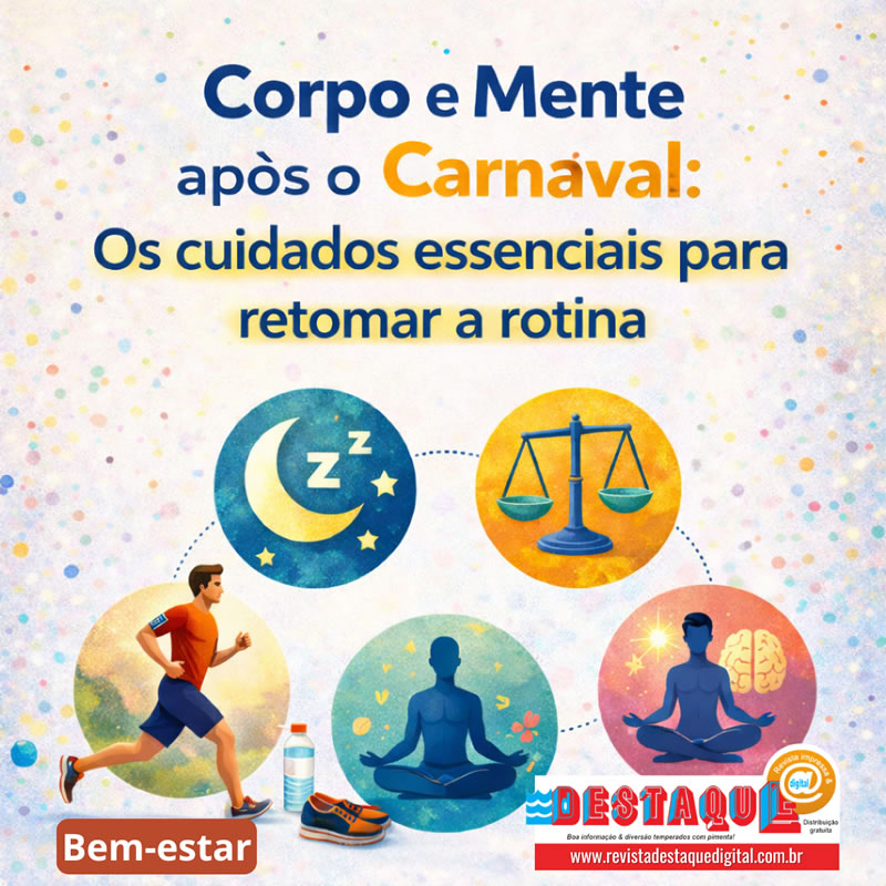 Corpo e Mente após o Carnaval:  Os cuidados essenciais para retomar a rotina