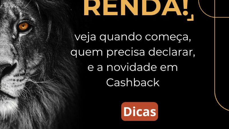 IMPOSTO DE RENDA 2026: veja quando começa, quem precisa declarar e a novidade em Cashback