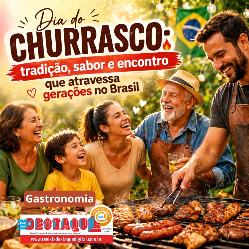 DIA DO CHURRASCO: tradição, sabor e encontro que atravessa gerações no Brasil