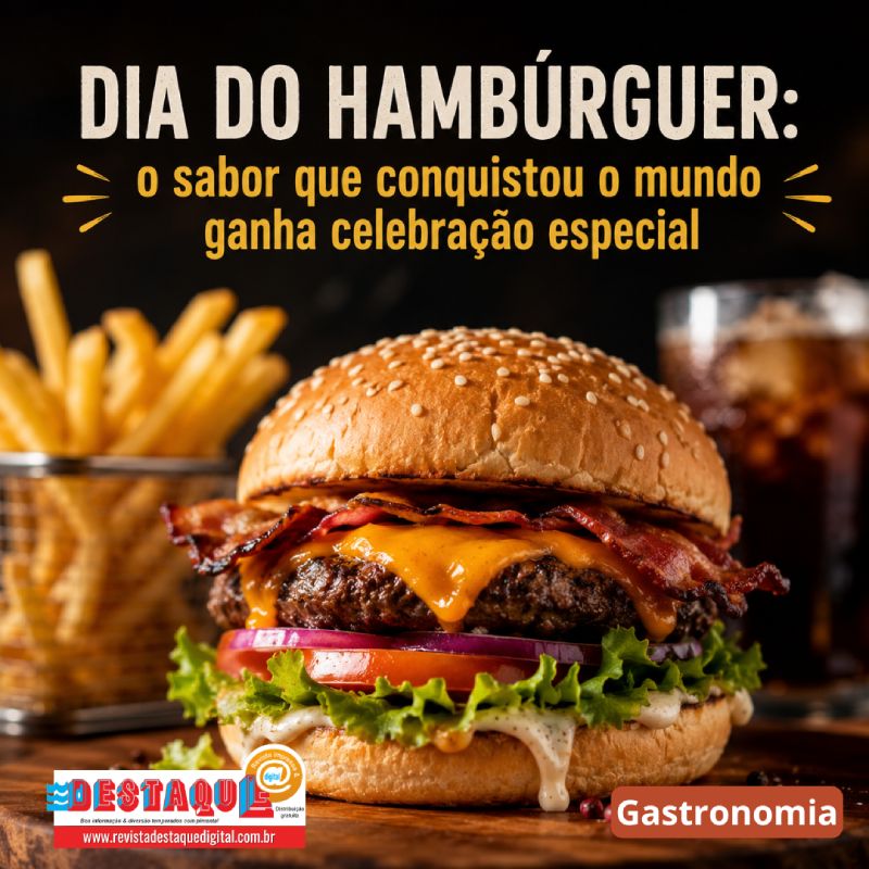 DIA DO HAMBÚRGUER: O sabor que conquistou o mundo ganha celebração especial