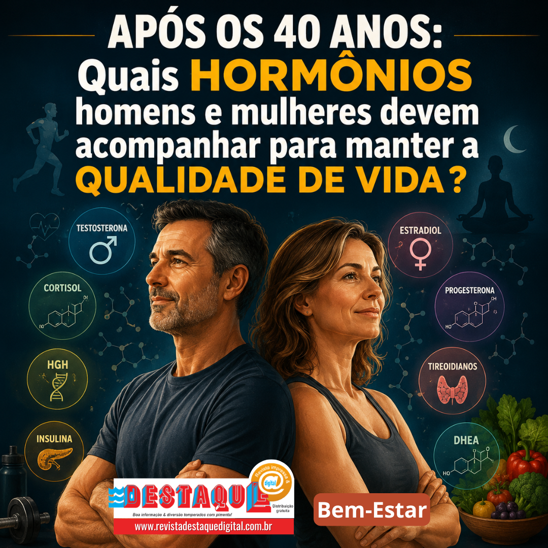 APÓS OS 40 ANOS: Quais HORMÔNIOS homens e mulheres devem acompanhar para manter a QUALIDADE DE VIDA ??