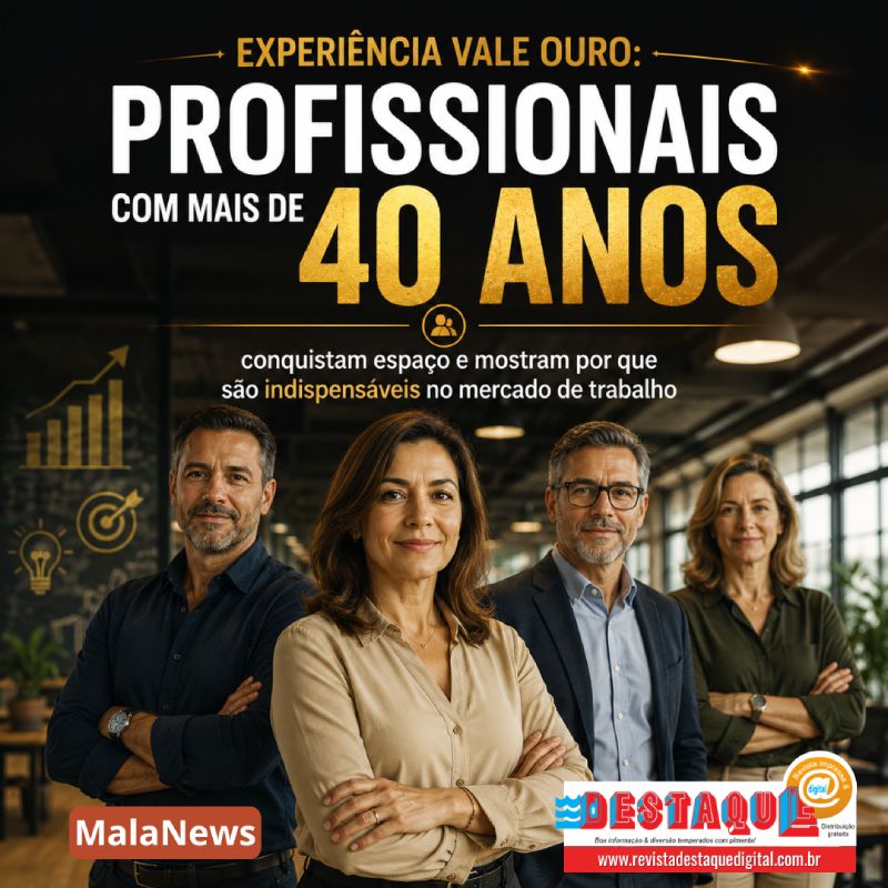 EXPERIÊNCIA VALE OURO: Profissionais com mais de 40 anos conquistam espaço e mostram por que são indispensáveis no mercado de trabalho