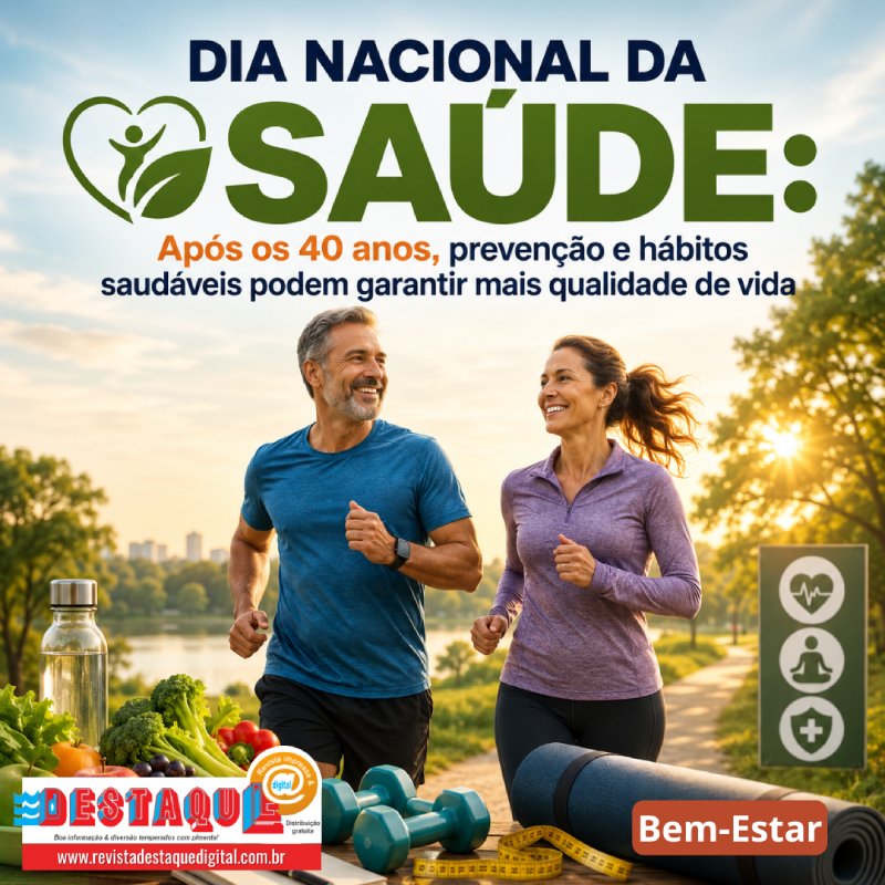 DIA NACIONAL DA SAÚDE: após os 40 anos, prevenção e hábitos saudáveis podem garantir mais qualidade de vida