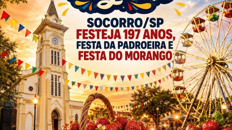 Socorro/SP festeja 197 anos, Festa da Padroeira e Festa do Morango