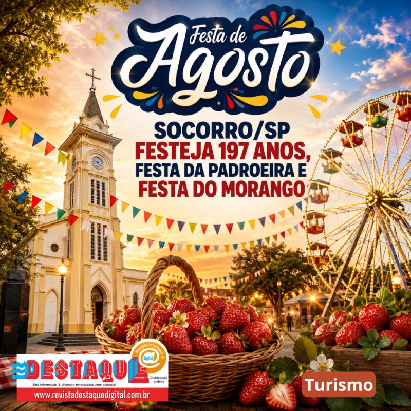 Socorro/SP festeja 197 anos, Festa da Padroeira e Festa do Morango