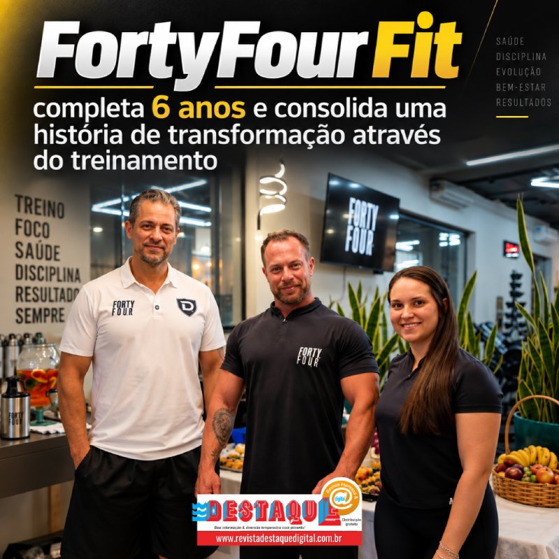 FortyFour Fit completa 6 anos e consolida uma história de transformação através do treinamento