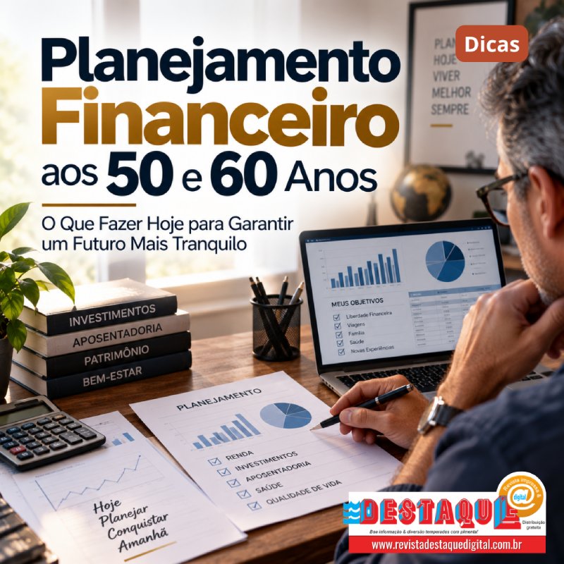 Planejamento Financeiro aos 50 e 60 Anos: O que fazer hoje para garantir um futuro mais tranquilo