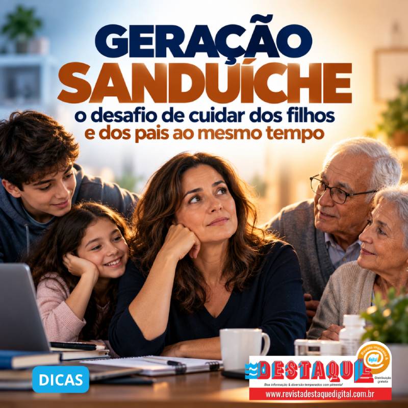 GERAÇÃO SANDUÍCHE: o desafio de cuidar dos filhos e dos pais ao mesmo tempo